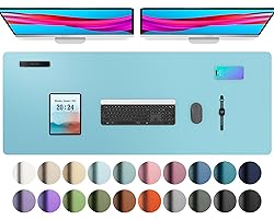 Aothia Large PU Leather Desk Pad Protector