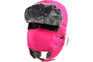 ZSEDRUT Winter Boy Trapper Trooper Hat Outdoor Warm Girls Ski Cap Windproof Mask Ear Flaps Hats for Kids
