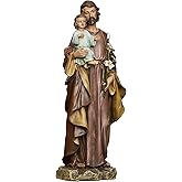 Roman Joseph's Studio 10" St. Joseph with Child Jesus Statue, Religious Catholic Home Décor Figurine