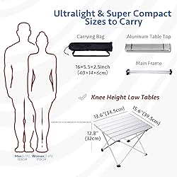 Grope Portable Camping Table with Aluminum Table