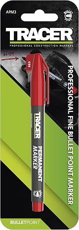 Tracer Fine-Point Permanent Marker 1-2mm Red Construction Bullet Point view 2