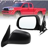Lqito Left Driver Side Mirror Compatible With 2005 2006 2007 2008 2009 2010 2011 Toyota Tacoma With Power Glass Manual Folding Black Replace#8794004180(3Pins)