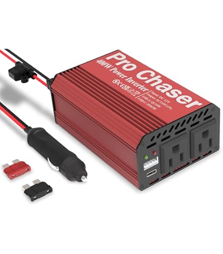 スマホアクセサリー POWER INVERTER Amazon.com: Pro Chaser 400W Power Inverters for Vehicles - DC 12v