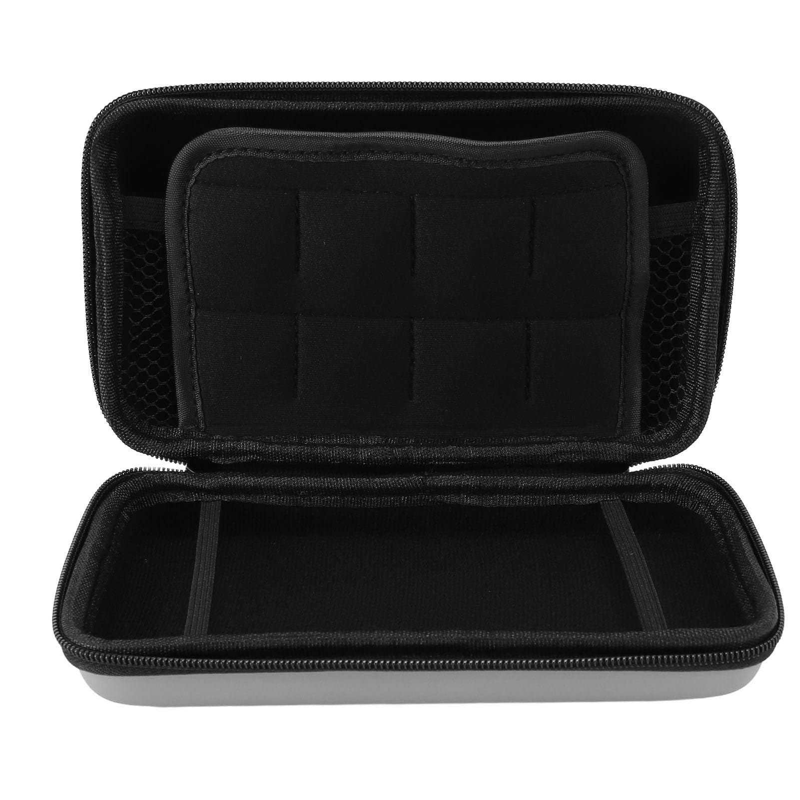 Gugxiom Carrying Case for New 3DS, 3DS XL, 2DS XL Console & Accessories, Protective Hard Shell Travel Case, with Game Slot and Inner Pocket (Silver)