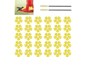 Hummingbird Feeders Replacement Flowers, 2 Cleaning Brush,Feeding Ports Replacement Bird Feeder Replacement Parts for Humming
