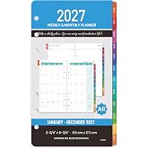 2027 Planner Refills - A6 Weekly and Monthly Planner Inserts | 13 Months (Jan 2027 - Dec 2027) with Julian Dates &amp; Holidays, 4" x 7", 6-Hole Refill Inserts for A6 Binder Organizer