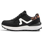 LUCKY STEP Women's Retro Fashion Casual Sneakers Colorblock Platform Classic Trendy Trainning Anti-Slip Tennis Travel Walking Shoes