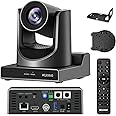 NexiGo PTZ Camera 20X Optical Zoom with PoE HDMI/3G-SDI/USB/LAN IP Streaming Outputs, Auto AI Tracking for Video Conferencing Live Streaming Meeting Church Services Worship Skype Zoom Teams OBS