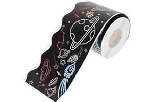 PACKOVE Space Black Glow Line Border Sticker Roll, 7cm X 20m Wear-resistant Bulletin Board Trim