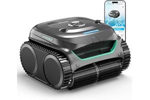 WYBOT C2 Cordless Robotic Pool Cleaner, Wall&Waterline Pool Vacuum Robot with Ultra-fine Filtration, Extended 180 mins Runtime, Triple-Motors, for Inground/Above Ground Pools up to 2152 Sq.ft