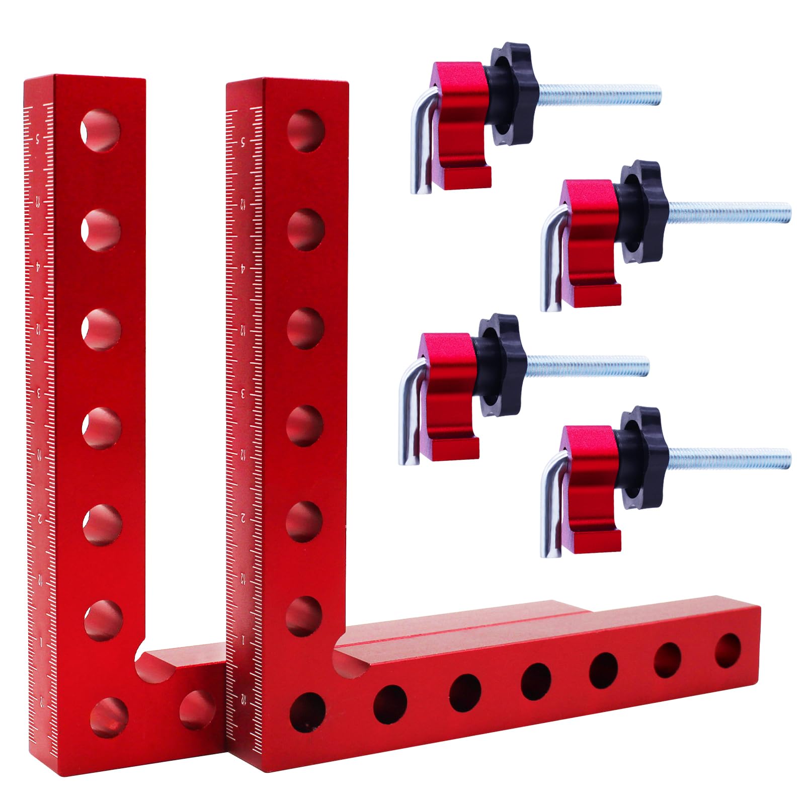 90 Degree Right Angle Positioning Square Clamp, OBDKCAN Aluminum Alloy Right Angle Clamp, Woodworking Carpenter Corner Clamping Square Tool Carpenter's Angle Woodworking Tools 140 mm