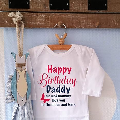 happy birthday daddy sleepsuit