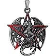 YTC Summit Gothic Red Pentagram Star Dragon Pendant Necklace Jewelry Accessory
