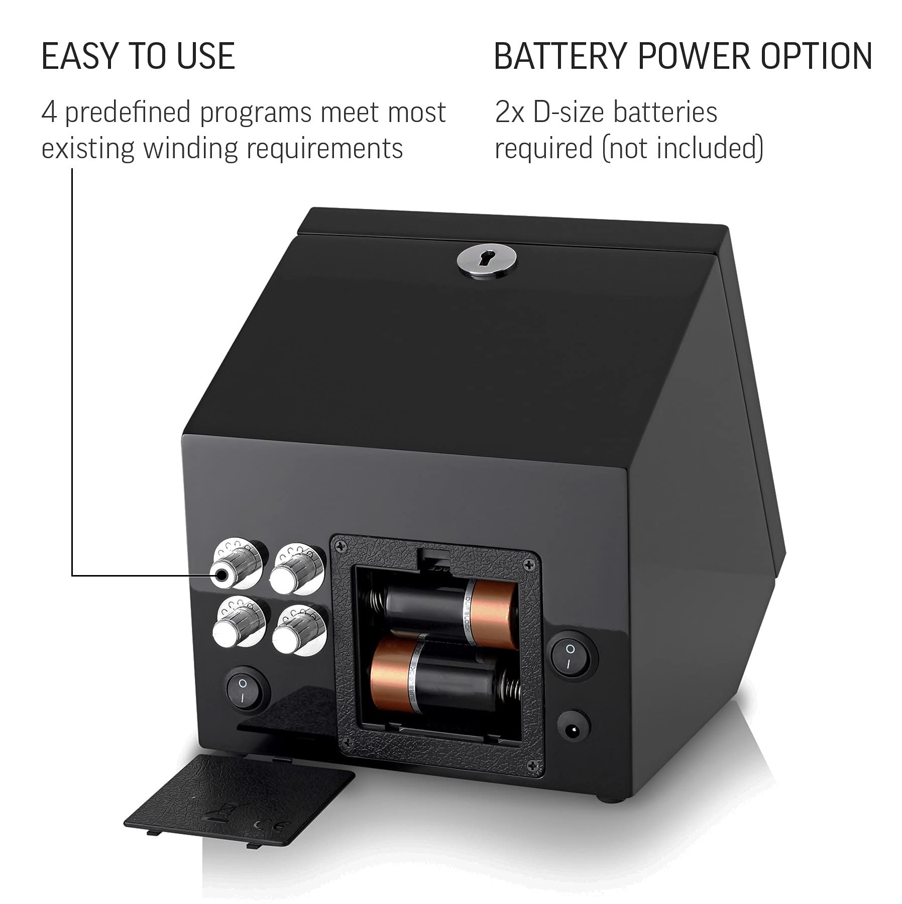 4 Watch Winder for Automatic Watches with Motor-Stop Option