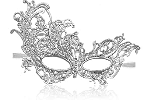 Erythem Masquerade Mask for Women, Venetian Lace Masquerade Mask for Halloween Mardi Gras Costume Party, Fit for Adult
