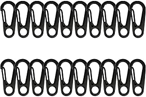 SWATOM Small Mini Carabiner Clip Tiny Spring Snap Hook Keychains Micro Carabiners for Paracord EDC Alloy Key Rings Outdoor Hiking Fishing Camping Backpack Accessories