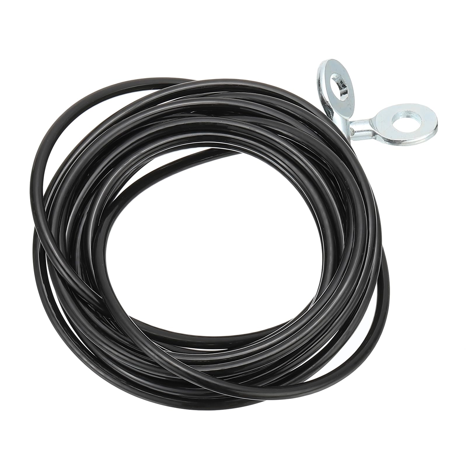 PATIKIL Pulley Cable, Adjustable Fitness Cable Pulley System Replacement Thick 4mm Heavy Gym Cable Pulley Attachment for Home Cable, Black (C-5m)