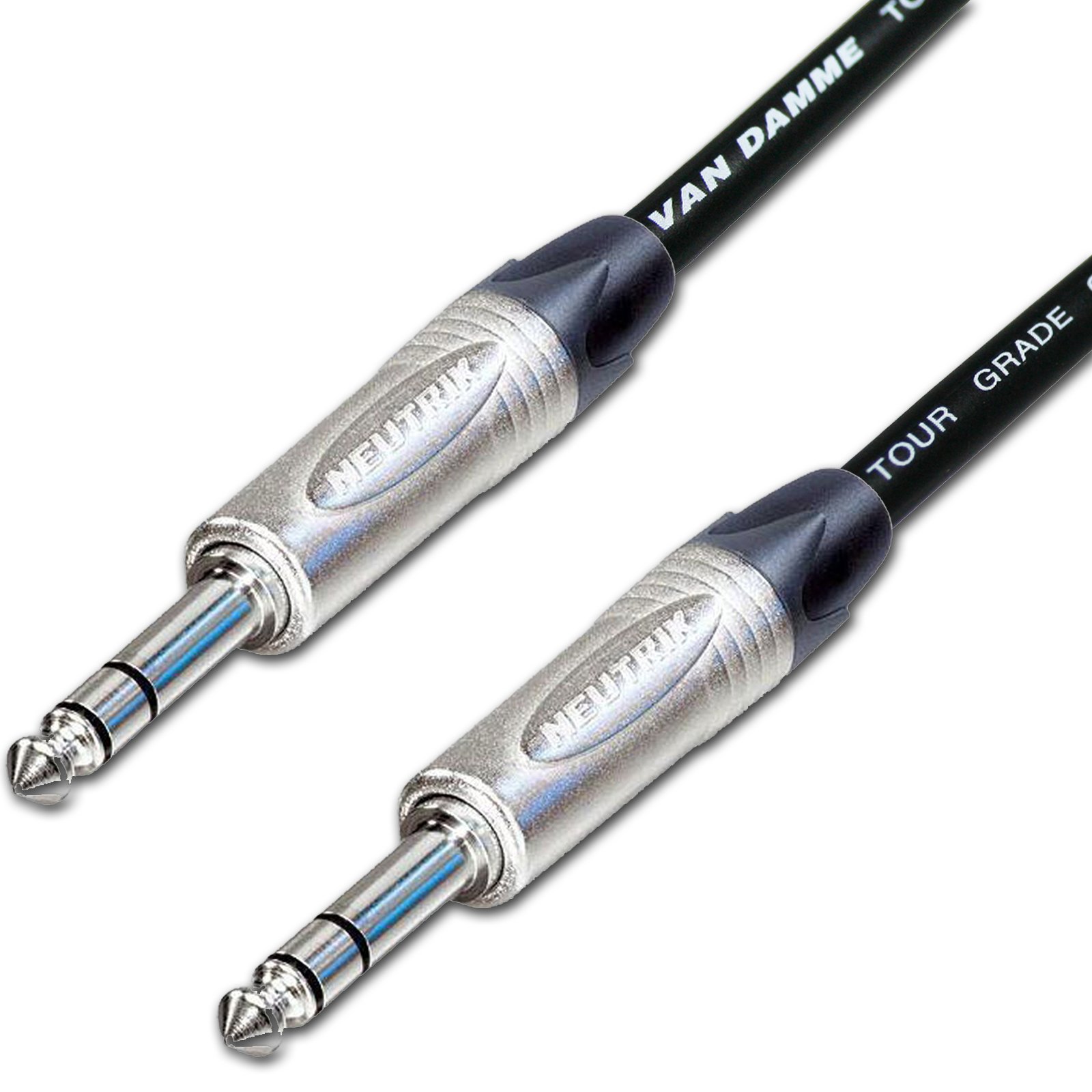 Van Damme ¼ inch Jack to Van Damme ¼ inch Jack Lead NEUTRIK 6.35 mm TRS Stereo Balanced Cable 3 m 6 m 10 m (15 m, Black)