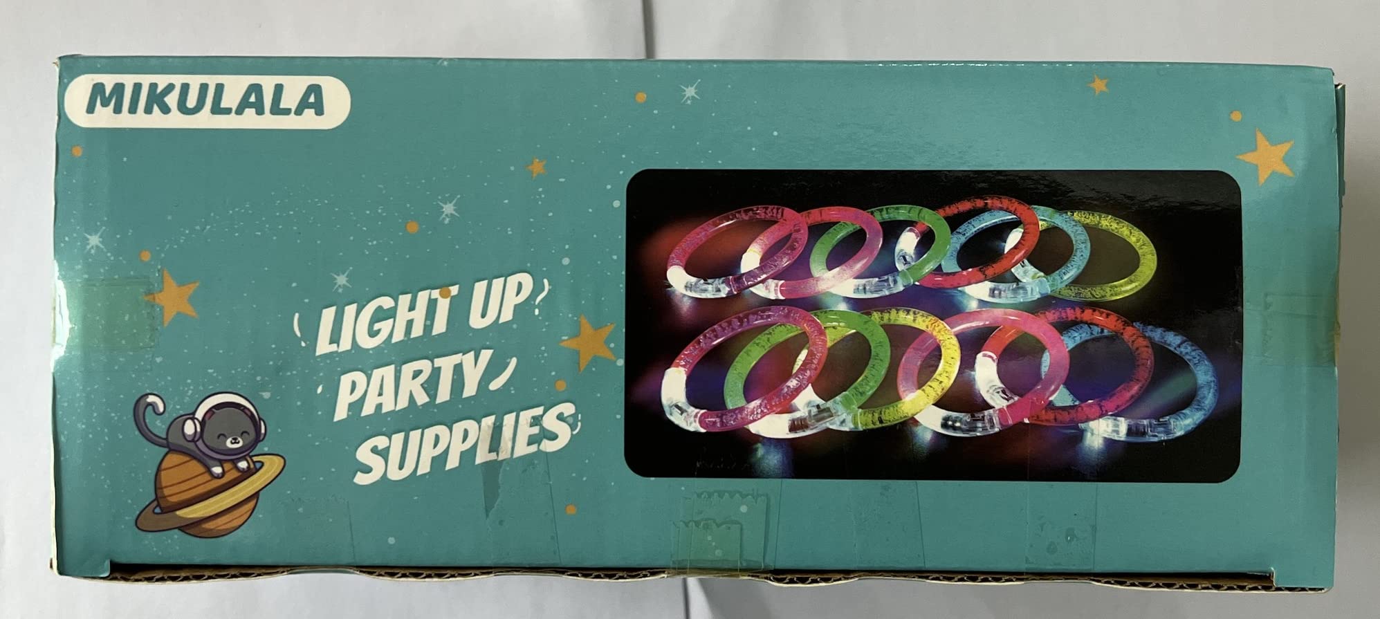 24Pcs Glow in the Dark Party Supplies for Kids/Adults, Flashing Light up Toys LED Bracelets Halloween Glow Sticks, Mardi Gras Party Favors Carnival Birthday Concert Gifts Accessory