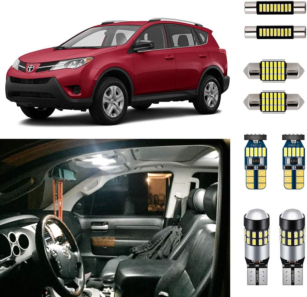 AUTOGINE Super Bright 6000K White LED Interior Light Bulbs