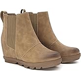 Athlefit Women's Wedge Boots Comfortable Ankle Wedge Booties
