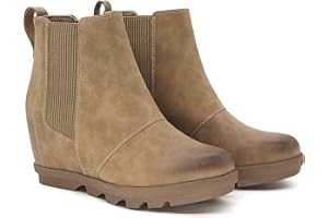 Athlefit Women's Wedge Boots Comfortable Ankle Wedge Booties