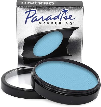 Mehron Paradise Makeup AQ Face Body Paint Pro Size Light Blue Water Activated