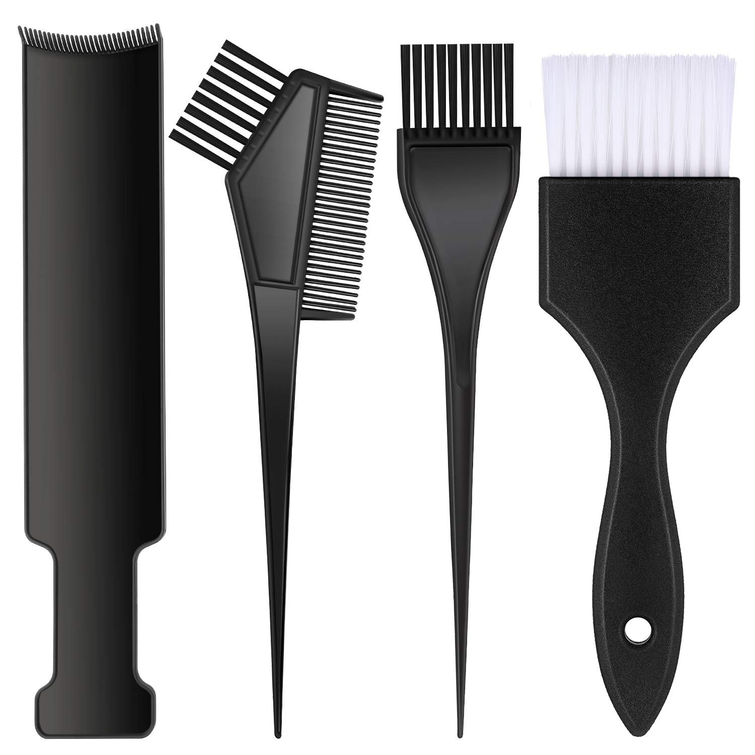 4 Pieces Hair Dye Coloring Kit, Hair Coloring Brush Hairdressing Tint Brush Comb and Highlighting Board for Home and Salon Use : Beauty