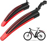 Ledeak Bike Mudguard Set 20-26 Inch Adjustable Front Rear Fenders Red