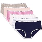 Calvin Klein Kids Girls' Cotton Hipster Underwear With Picot Detail 6-Pack