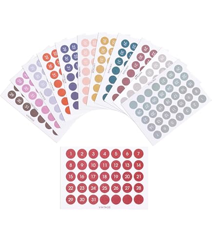 Months Planner Stickers, 10 Sheets 480pcs Monthly Tab