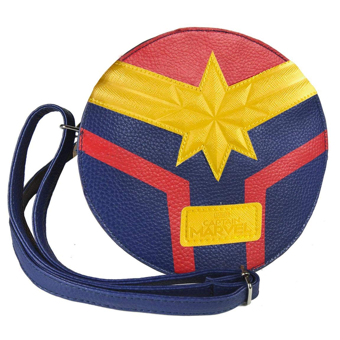 CERDA ARTESANIA Bolso Bandolera Captain Marvel Unisex Adults’ Messenger Bag, Blue (Azul), 5x18x18 Centimeters (W x H x L)