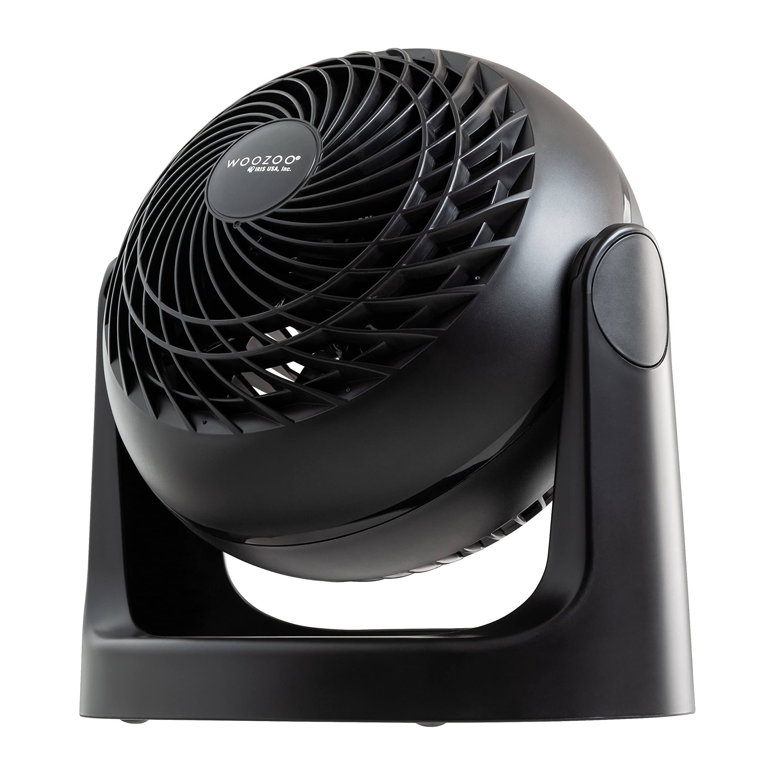 IRIS USA WOOZOO Desk Fan, Air Circulator, 3 Speeds, 52ft Max Air Distance, 360° Adjustable Tilt, 30 db Quiet Motor, Fan for Bedroom, Office, Dorm, Medium, Black