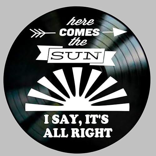 Amazon Com Here Comes The Sun Song Lyric Art Inspired By Beatles