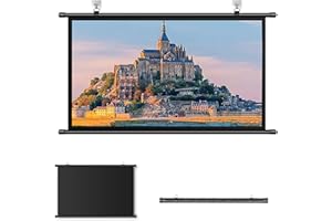 30" 40" 50" 60" 70" Projector Screen, Manual Pull Down Projector Screen, Anti-Crease, Home Theater Projection Screen HD 4K 4: