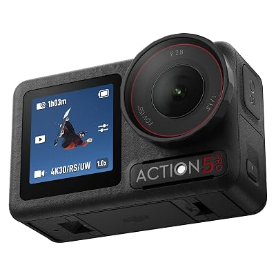 DJI Osmo Action 5 Pro Essential Combo, Waterproof Action Camera with 1/1.3" Sensor, 4K/120fps Video, Subject Tracking, Stabilization, Dual OLED Touchscreens, Ideal for Sports, Vlog