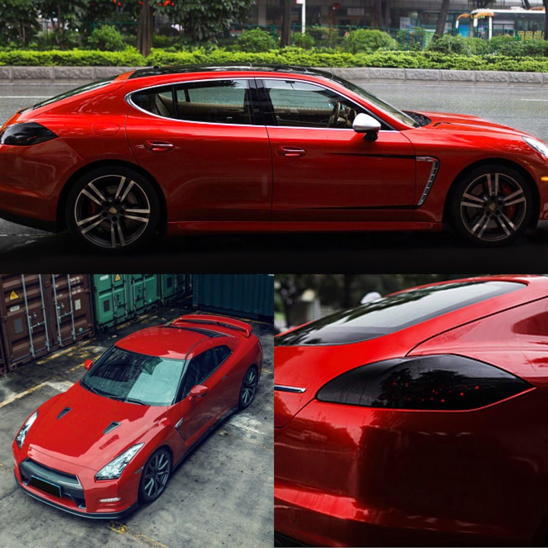 Automotive Decals &amp; Bumper Stickers uxcell® Gloss Red