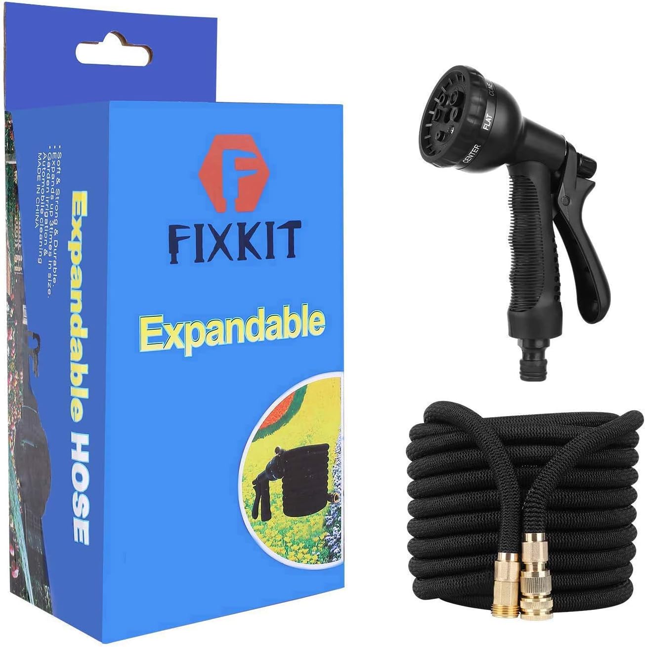 FIXKIT 4X Diameter 200mm Fixed Castors Heavy Duty Swivel Castors Wheels Swivel Castors (2 with Brakes, 2 Without Brakes)