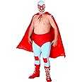 Adult Nacho Libre Costume Mens, Ignacio Red Luchador Wrestler Mexican Halloween Outfit