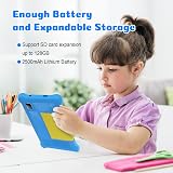 Byxsb Kids Tablet 7 Inch Android 13 Quad Core 32GB 5GB RAM Parental Case Blue view 4