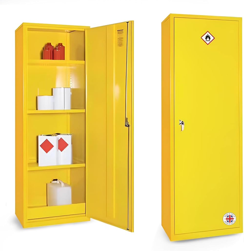 Horison Industries COSHH Cabinet 1830x610x457mm Fireproof Lockable Metal Storage