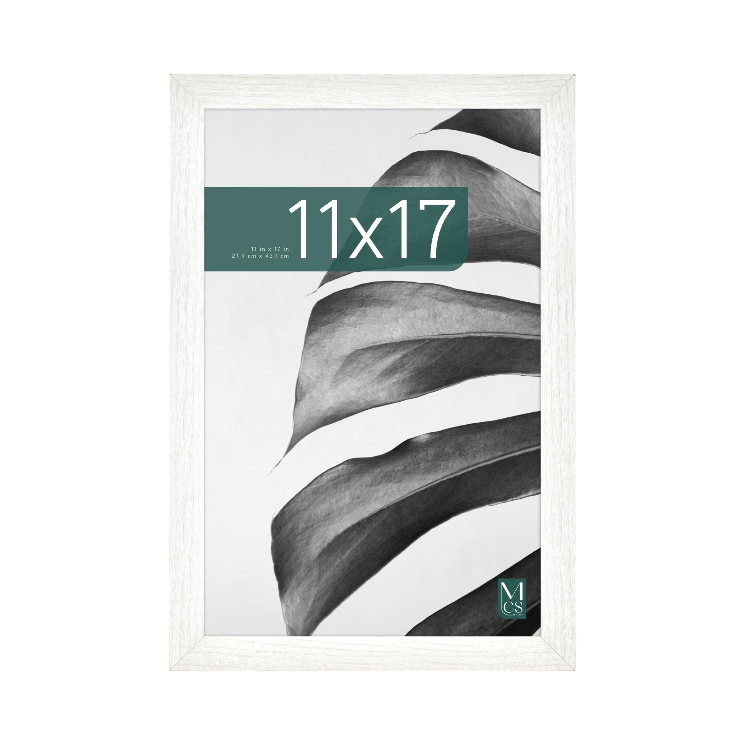 MCS Studio Gallery 11x17 Picture Frame White Woodgrain, Rectangle Photo Frame for Photos, Posters & Art Prints (1-Pack)