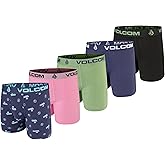 Volcom Mens Boxer Briefs 5-Pack - Cotton Stretch Ultra Soft Fly-Front Boxer Brief Underwear