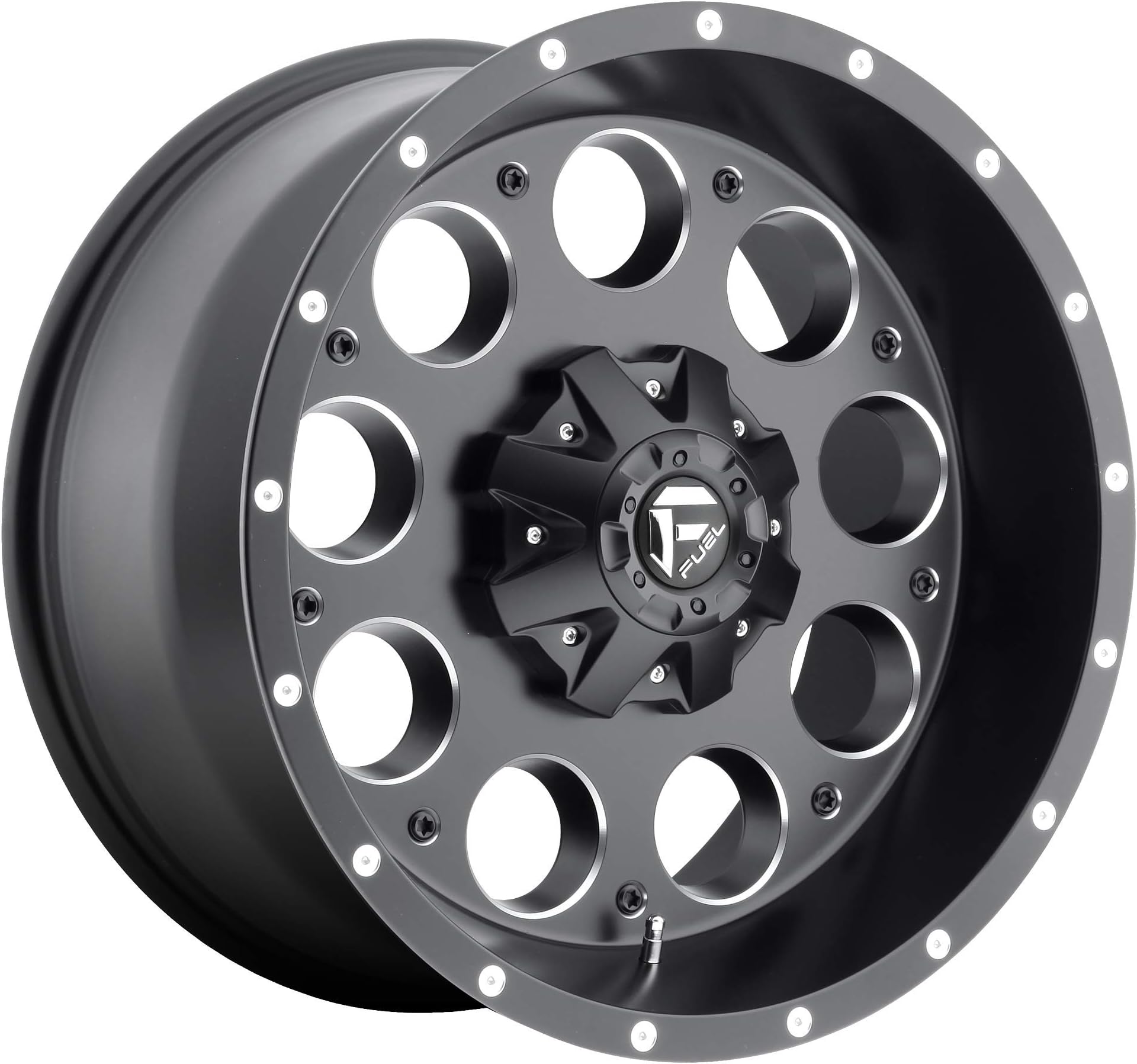 Fuel Revolver 15x10 Black Wheel / Rim 5x4.75 & 5x5 with a -43mm Offset and a 78.10 Hub Bore. Partnumber D52515000837