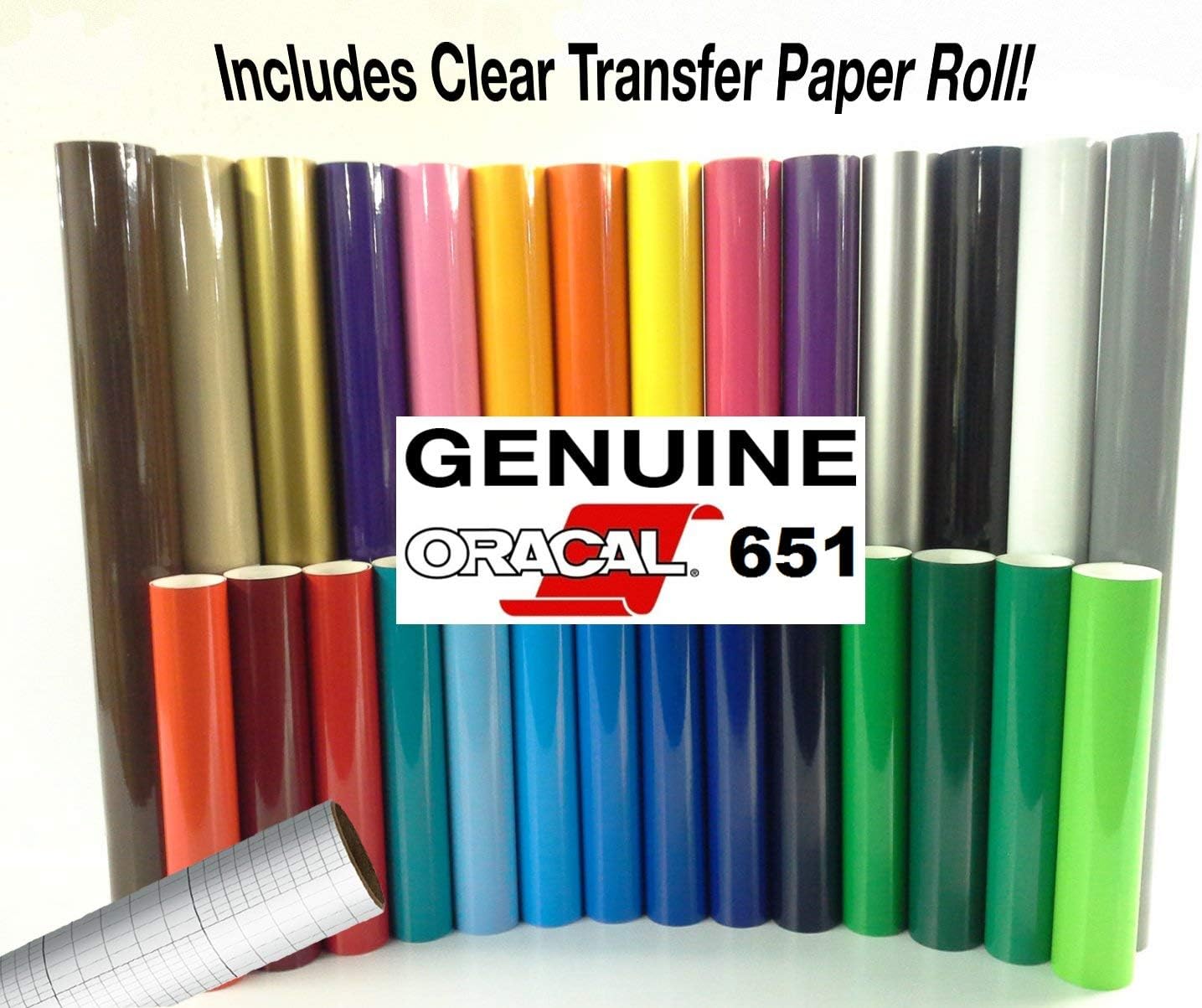 Oracle 651 Glossy Permanent Vinyl Rolls 12" x 30" Permanent Adhesive 9