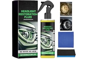 Car Headlight Restorer | Long-Lasting Sun Protection | Headlight Stain Remover Liquid - for Beginners Professionals Garage Wo