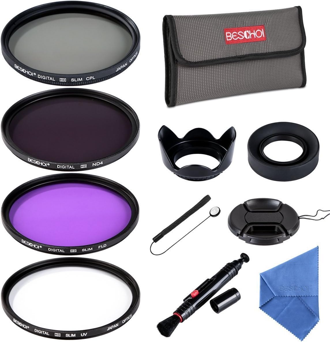 thumbnail: Beschoi UV-Filter 82 Mm Slim - Beschermfilter 34x Geglazuurd Waterdicht Krasbestendig HD
