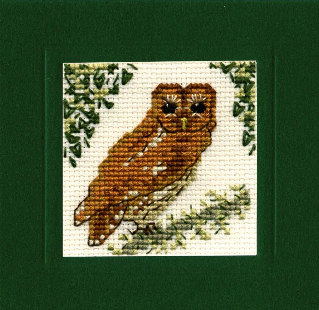 Textile Heritage Tawny Owl - A Counted Cross Stitch Card Kit