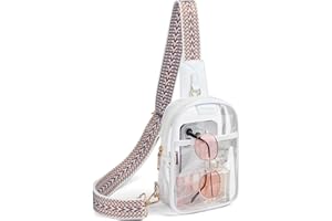 Mroede Clear Bag for Stadium Events Clear Concert Bag Purse for Women Men Clear Crossbody Sling Bag Stadium Approved Sports