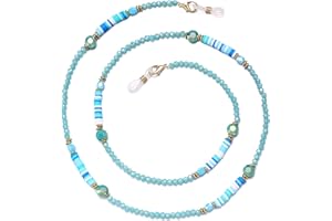 ERNAULO Glasses Chain for Women Eye Glasses Holders Around Neck Crystal Beaded Eyeglasses Strap Eyeglass Chain for Women